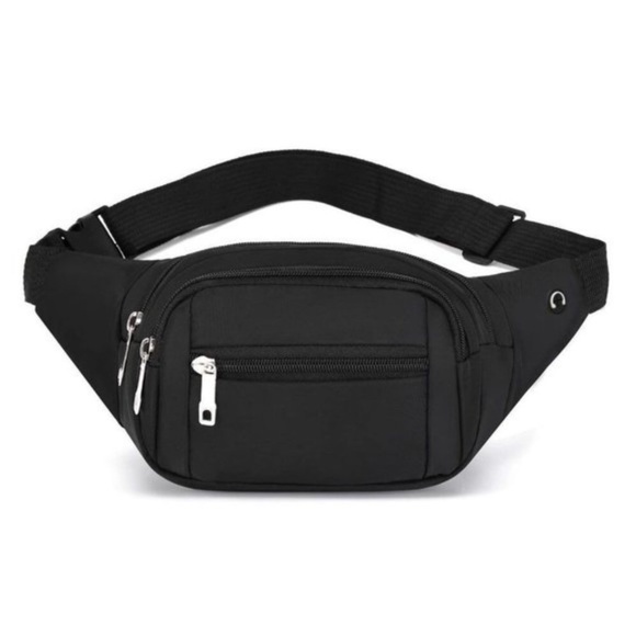 𝅺crossbody Fanny Pack Adjustable Strap Black Pure